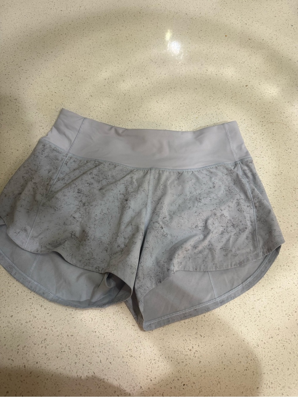 lululemon athletica Light Gray Running Shorts